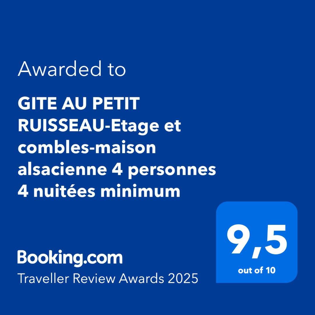 Gite Au Petit Ruisseau-Etage Et Combles-Maison Alsacienne 4 Personnes 4 Nuitees Minimum Langensoultzbach Exterior foto